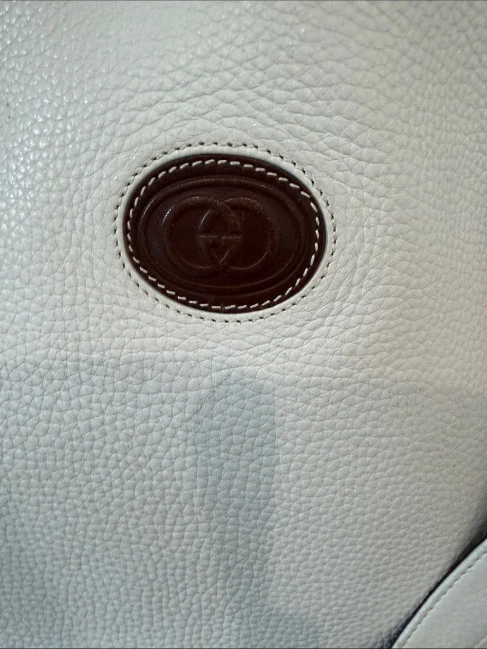 Gucci White Leather Crossbody with Brown Accents - Picture 5 of 7